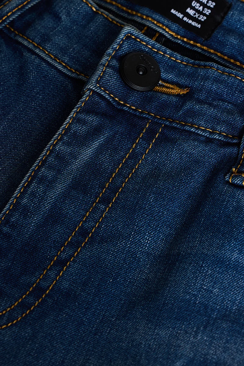 سنيتش Blue Straight Fit Jeans